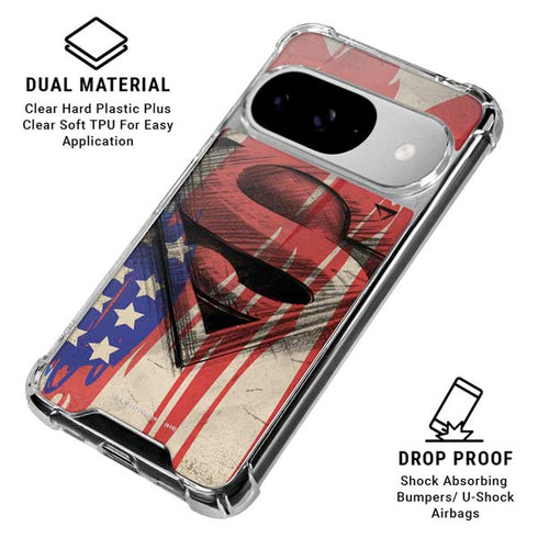 DC Comics Superman Crest Google Pixel 10 Clear Case